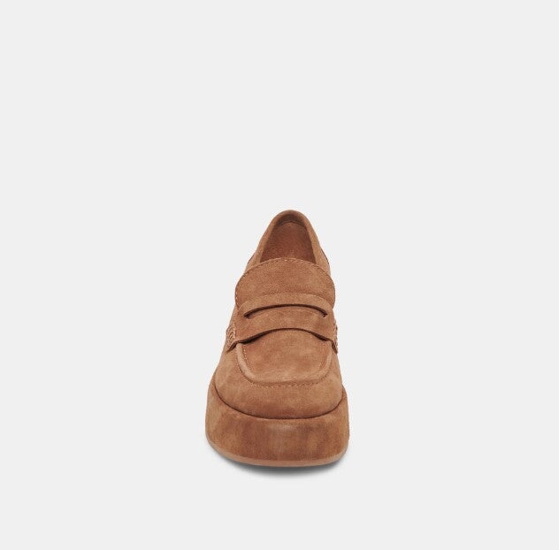 Yanni Suede Chestnut Shoes - Flats - Loafer Dolce Vita 