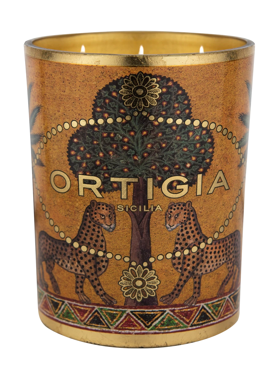 Large Zagara Decorated Candle Candles & Diffusers - Candles Ortigia 