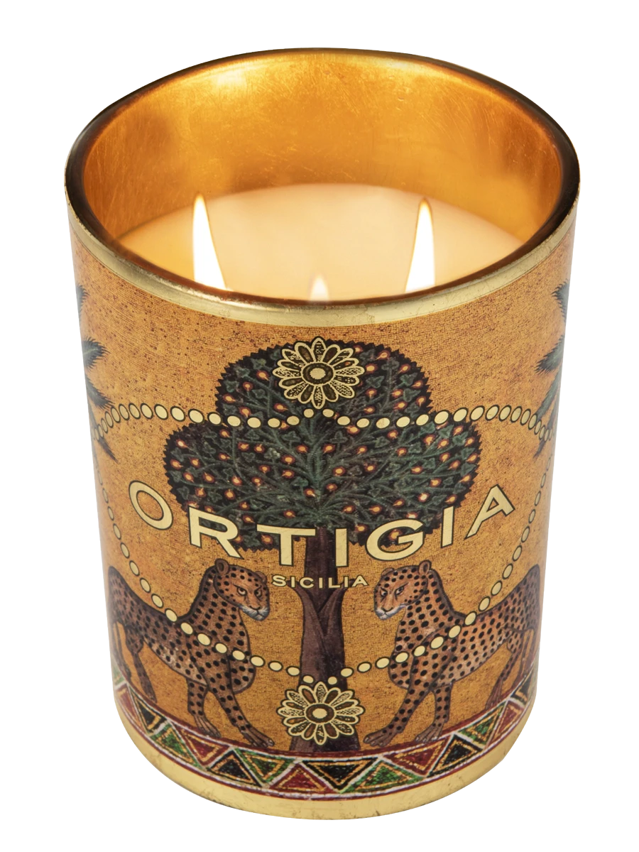 Large Zagara Decorated Candle Candles & Diffusers - Candles Ortigia 