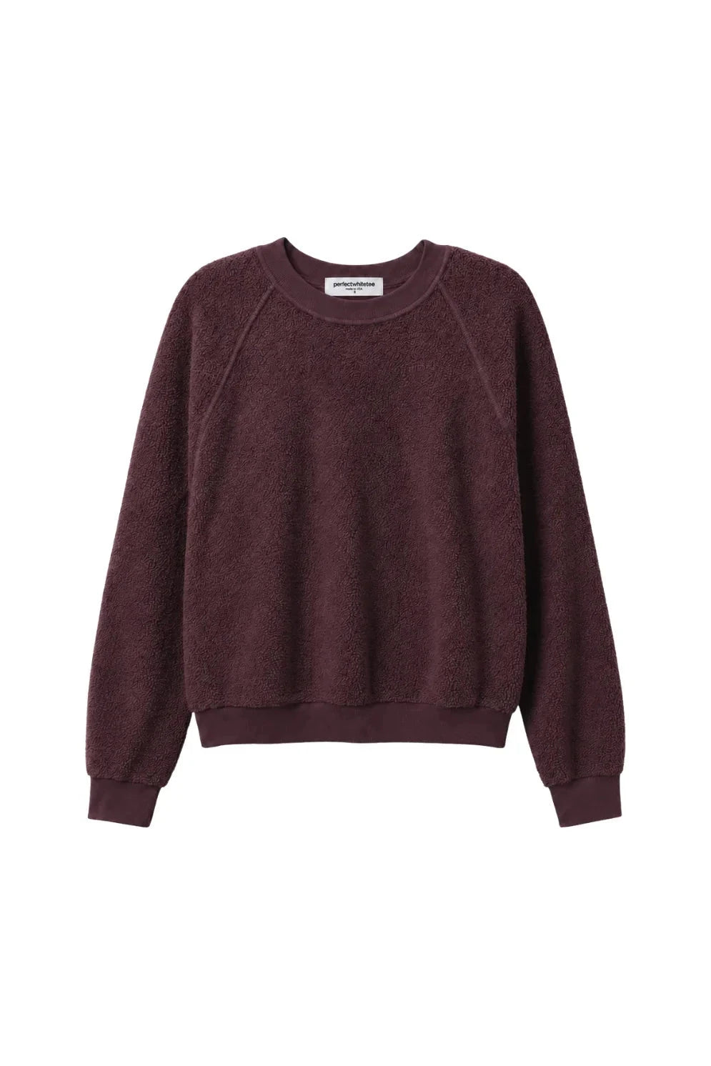 Ziggy Reverse Fleece Crew Neck Sweatshirt Cherry Lacquer