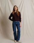 Ziggy Reverse Fleece Crew Neck Sweatshirt Cherry Lacquer