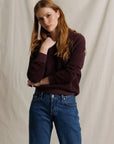 Ziggy Reverse Fleece Crew Neck Sweatshirt Cherry Lacquer