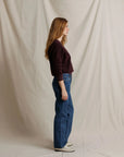Ziggy Reverse Fleece Crew Neck Sweatshirt Cherry Lacquer
