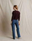 Ziggy Reverse Fleece Crew Neck Sweatshirt Cherry Lacquer