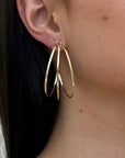 Raya 2" Hoops Gold Jewelry - Earrings Jennifer Zeuner 