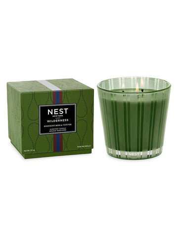 3 Wick Candle 21 oz. Midnight Moss & Vetiver Accessories - Candles & Diffusers - Candles NEST 