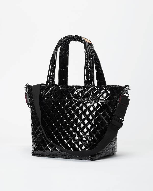 Metro Tote Deluxe Medium Black Lacquer II Handbags - Tote & Satchel MZ Wallace 