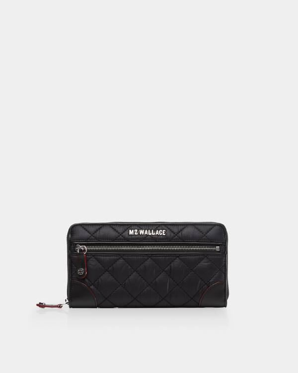 Crosby Long Wallet Black Handbags - Small Leather Goods - Wallets MZ Wallace 