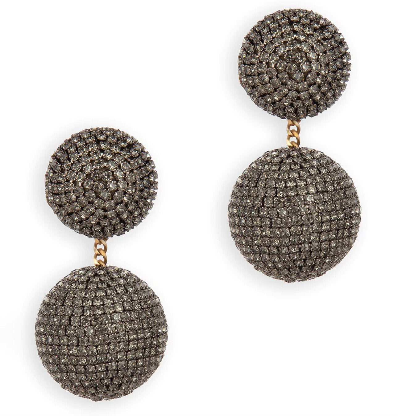 Krystal Earrrings Gunmetal Jewelry - Earrings Deepa Gurnani 