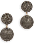 Krystal Earrrings Gunmetal Jewelry - Earrings Deepa Gurnani 