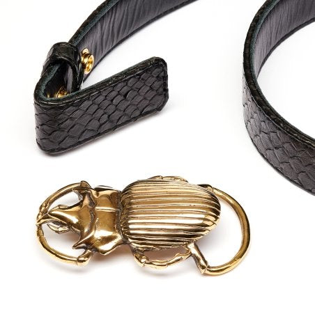 Brass Beetle Buckle Gold Accessories - Belts Claris Virot 