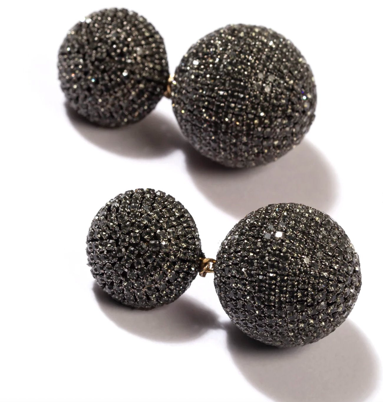 Krystal Earrrings Gunmetal Jewelry - Earrings Deepa Gurnani 