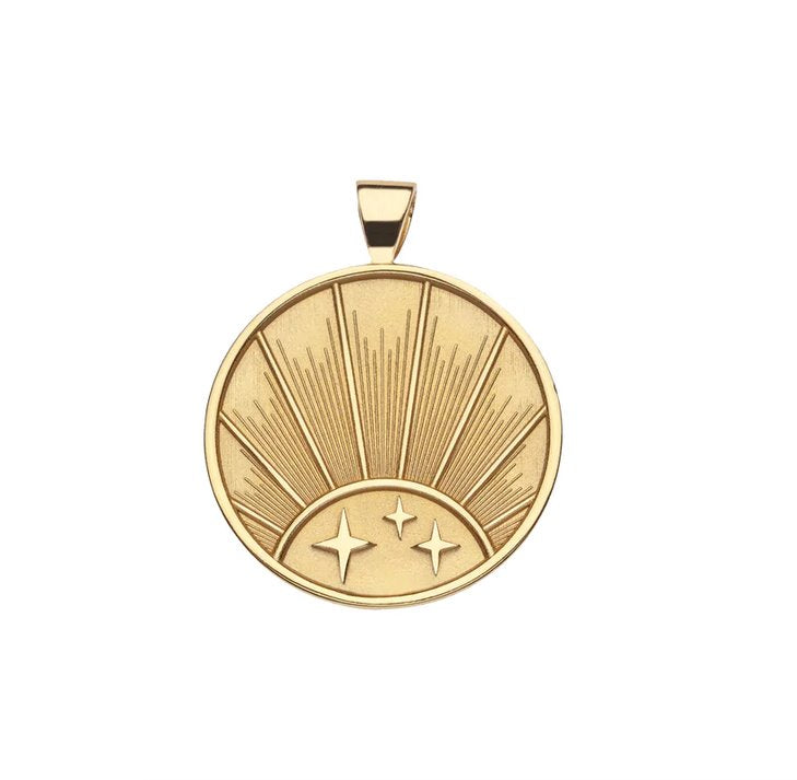 Strong Rising Sun Small Coin Jewelry - Necklaces Jane Win 