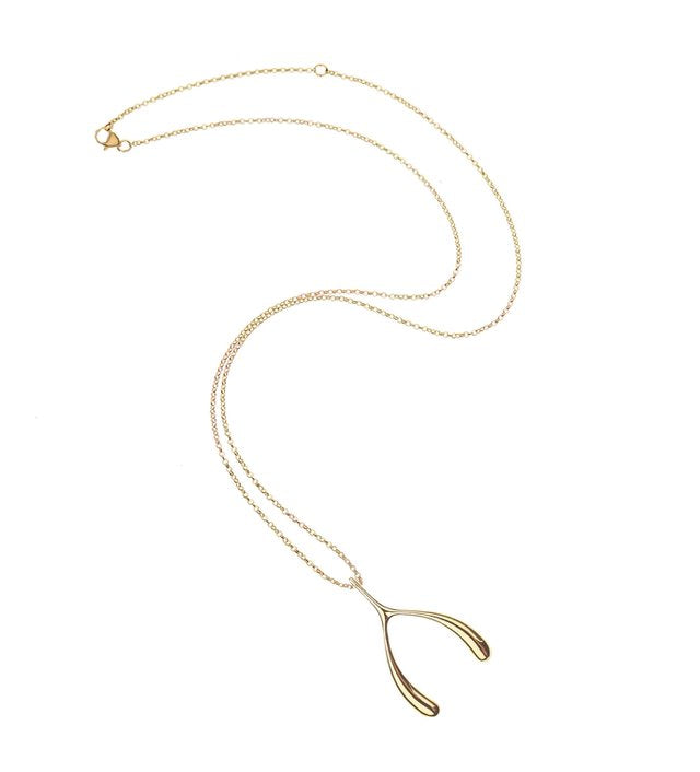 Lucky Gold Wishbone 18-20" Adjustable Chain Jewelry - Necklaces Jane Win 