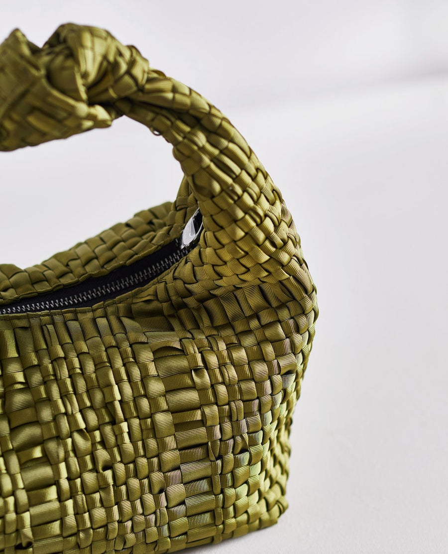 Mini Datolite Ribbon Khaki Handbags - Clutch Maria La Rosa 