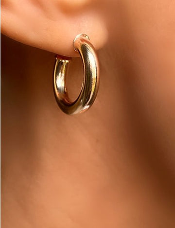 22mm Filled Hoops Gold Jewelry - Earrings Deo Jewelry 