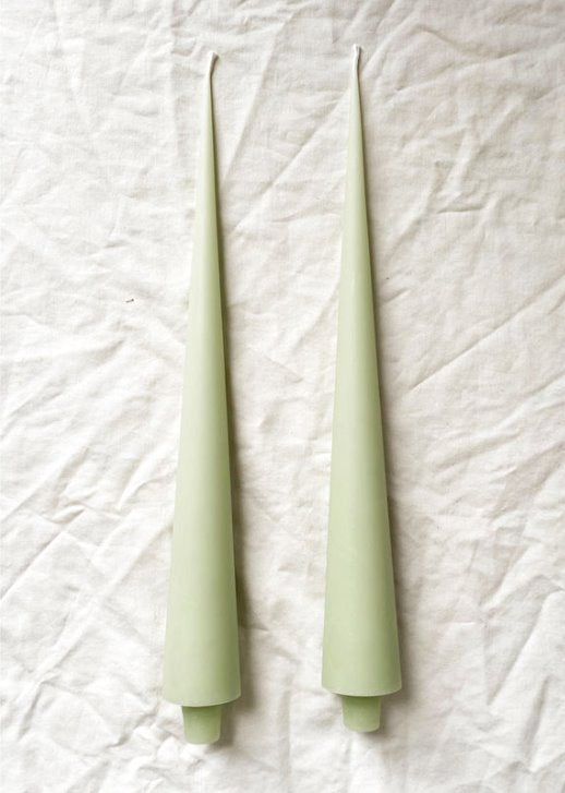 Cone Tapers 14" Celadon Accessories - Candles & Diffusers - Candles Greentree 