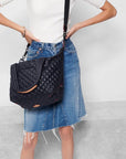 Sutton Deluxe Medium Black Handbags - Crossbody MZ Wallace 