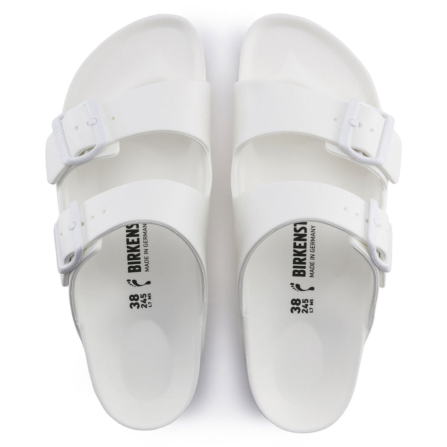 Arizona Eva White Shoes - Sandals - Flat Sandals Birkenstock 