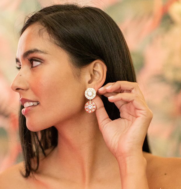 Alexandria Earrings White Jewelry - Earrings ASHA 