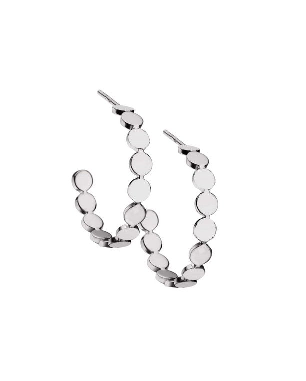 Margaux 1" Hoops Silver Jewelry - Earrings Jennifer Zeuner 