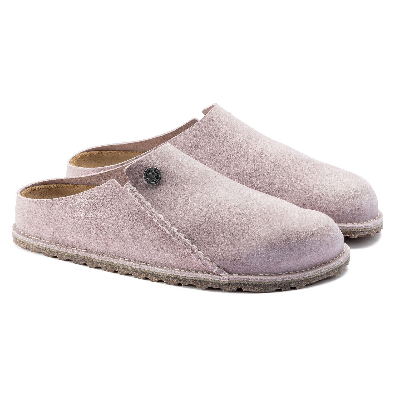 Zermatt Premium Suede Leather Lavander Blush Shoes - Flats - Slide Birkenstock 