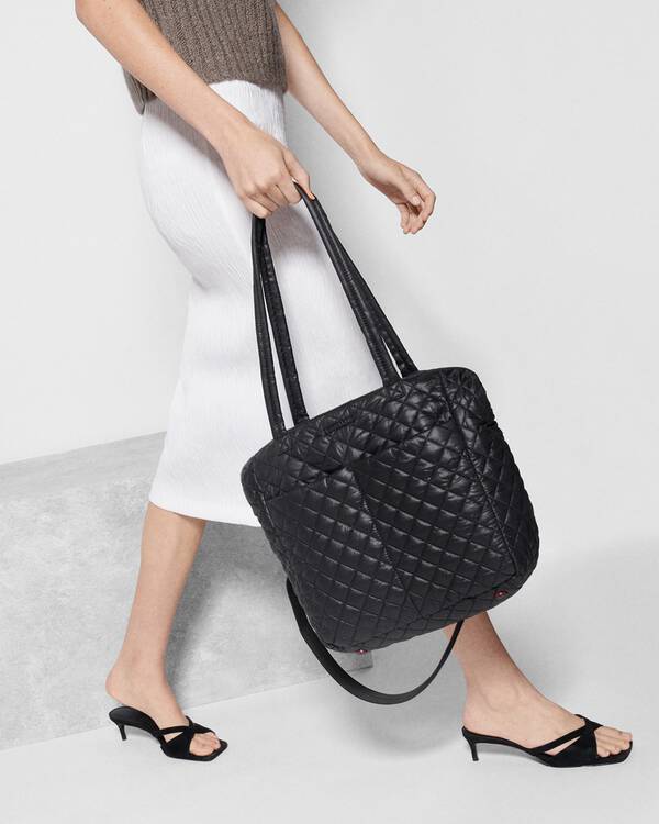 Metro Quatro Tote Medium Black Handbags - Tote & Satchel MZ Wallace 