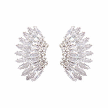 Crystal Mini Madeline Earrings Silver Jewelry - Earrings Mignonne Gavigan 