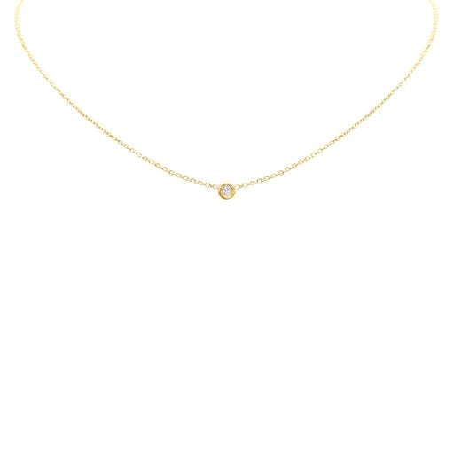 One Diamond Station Necklace Jewelry - Necklaces LA SOULA 