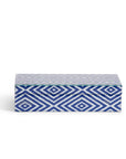 Blue Diamond Design Hinged Covered Box Accessories - Home Decor - Bowls, Trays & Vases Two's Company 