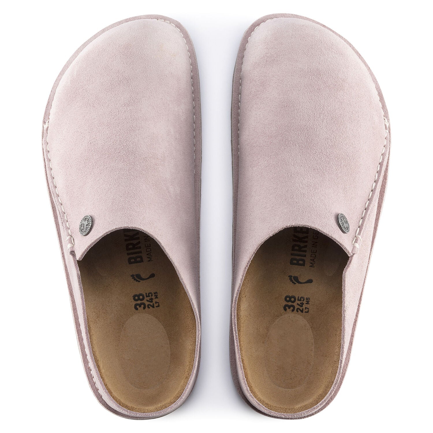 Zermatt Premium Suede Leather Lavander Blush Shoes - Flats - Slide Birkenstock 