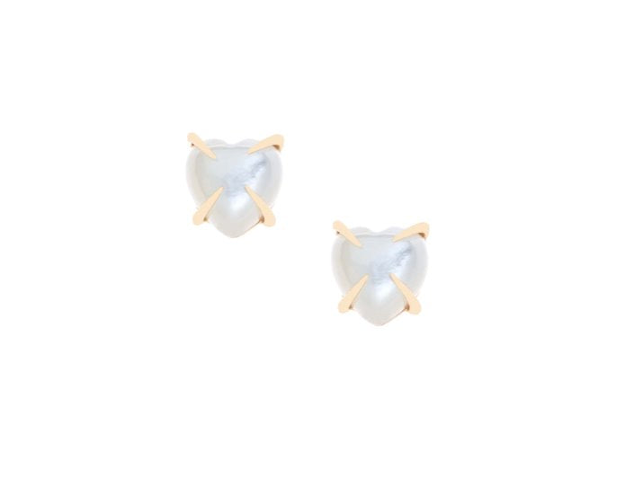 Love Baby Carved Heart Earrings Mother Of Pearl Jewelry - Earrings Jane Win 