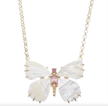 Freedom Mariposa Mother of Pearl Jewelry - Necklaces Jane Win 