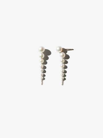 Short Cascading Akoya Pearl Earrings Jewelry - Earrings Mizuki 