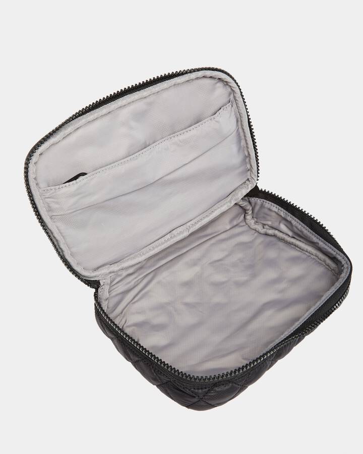 Zip Round Cosmetic Black Handbags - Small Leather Goods - Pouches MZ Wallace 