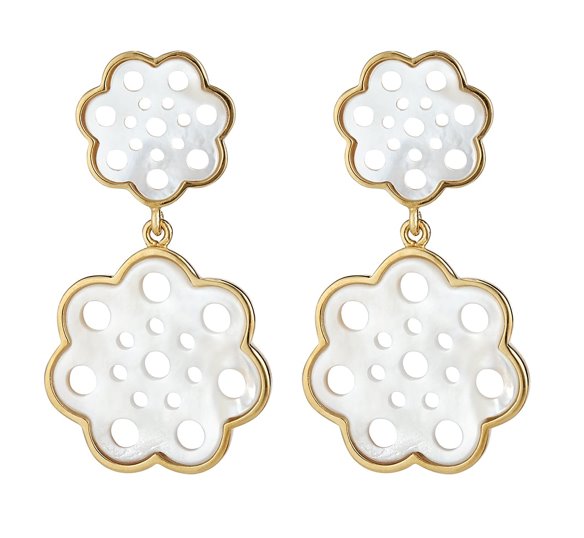 Gardenia Drop Earring Small Jewelry - Earrings ASHA 