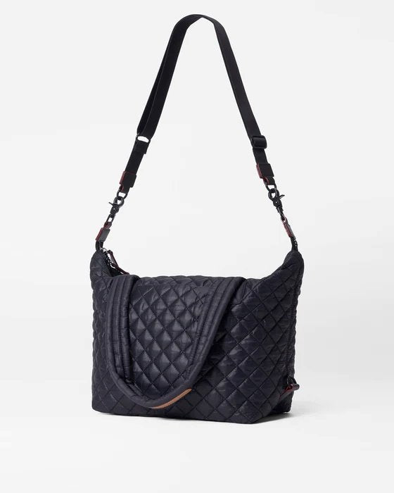 Sutton Deluxe Medium Black Handbags - Crossbody MZ Wallace 