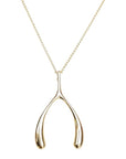 Lucky Gold Wishbone 18-20" Adjustable Chain Jewelry - Necklaces Jane Win 