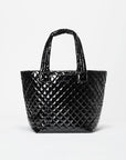 Metro Tote Deluxe Medium Black Lacquer II Handbags - Tote & Satchel MZ Wallace 