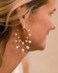 Allegra Lux Hoops White Gold Jewelry - Earrings Mignonne Gavigan 