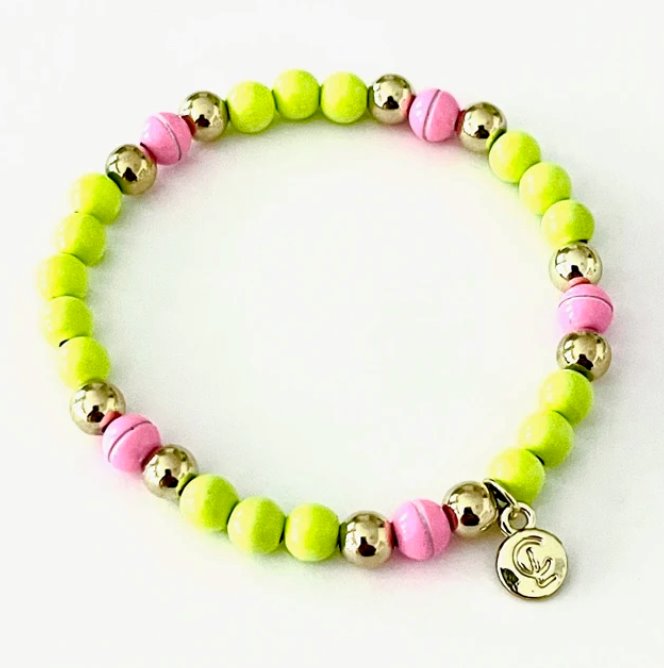 Boca Ball Bracelet Neon Pink Jewelry - Bracelets Caryn Lawn 