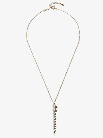 Y Cascade Akoya Pearls 16" Chain Jewelry - Necklaces Mizuki 