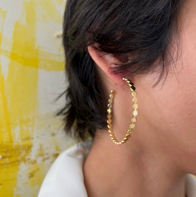 Margaux 2" Hoops Gold Jewelry - Earrings Jennifer Zeuner 