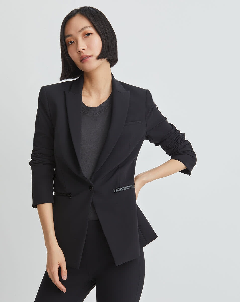 Scuba Dickey Jacket in Black Jackets - Blazers Veronica Beard 