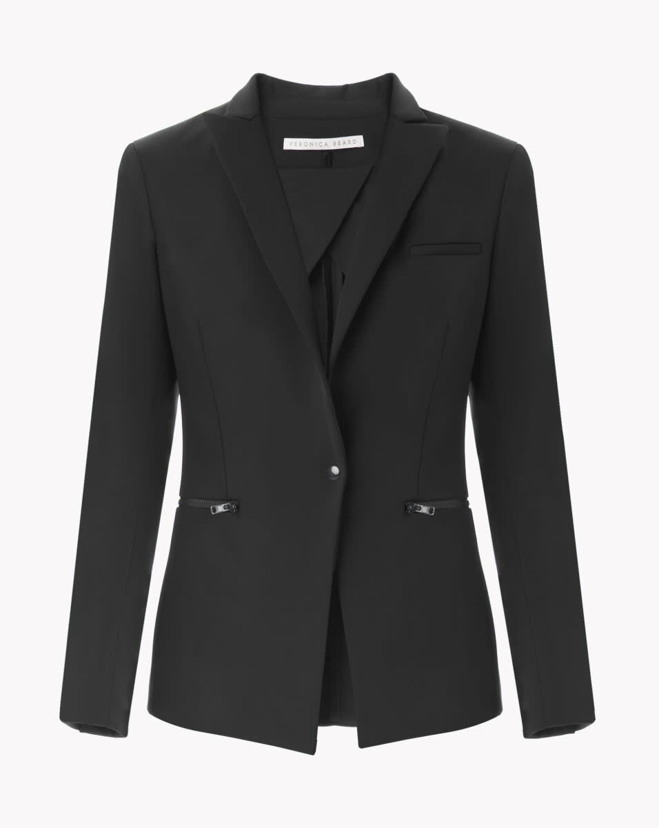 Scuba Dickey Jacket in Black Jackets - Blazers Veronica Beard 